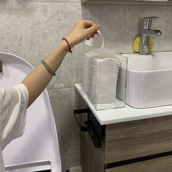 Paper Towel Dispenser Countertop, Clear Guest Towel Napkin Holder, Suita… - Picture 6 of 6